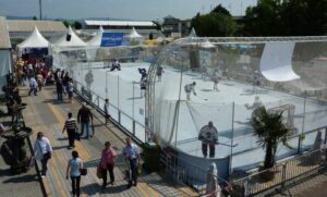 Synthetic ice skating rinks. ice skating